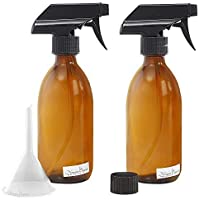 Los mejores  - Nomara Organics Vaporizador en Botella de Cristal Ámbar Set 2x300 mL. Reutilizable - Baño - Belleza Orgánica - Limpieza…